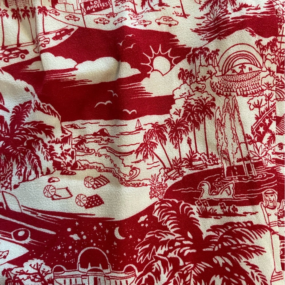 Reformation | Red Pattern Crop Top (2)
